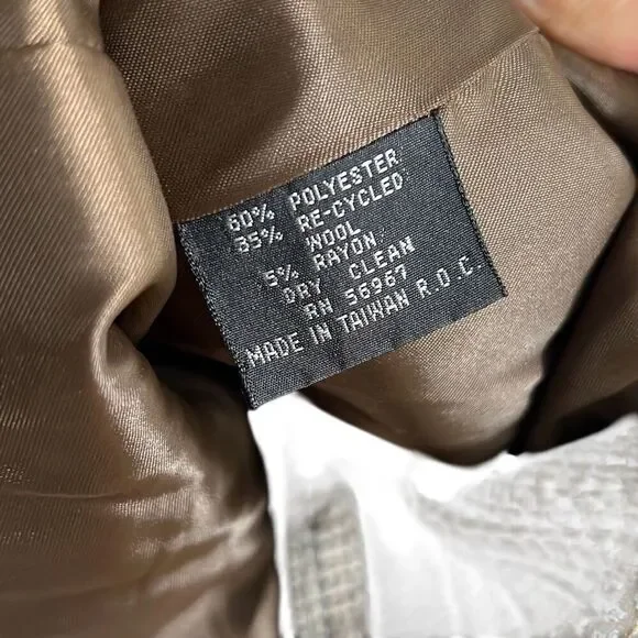 Gloria Vanderbilt Tweed Striped Two-Button Lined Suits Blazer Multicolor Size 12 - Picture 7 of 8